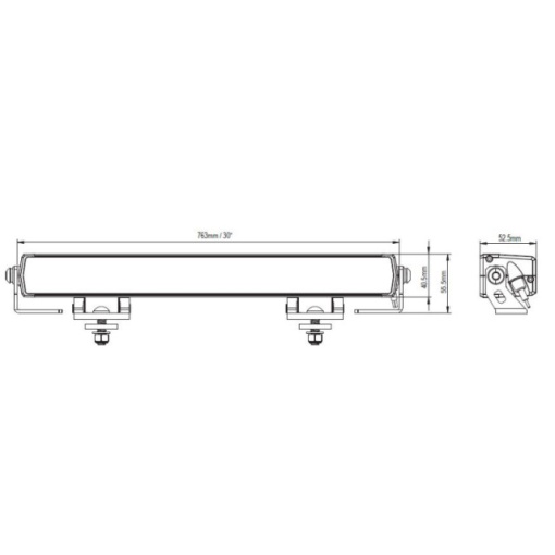Lampa LED tip bara cu pozitie alba si galbena 76.3cm, 12/24V, 14200Lm - Img 3