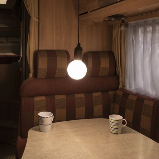 Lampa retro XL din lemn cu cablu 90cm - Img 2