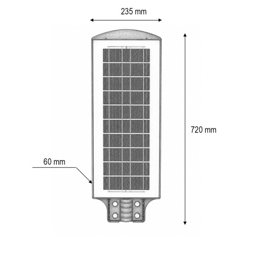 Lampa solara LED iluminat stradal 300W cu panou solar 18W, baterie LiFePO4 16000mAh, senzor miscare, telecomanda, prindere stalp IP65 Breckner Germany - Img 4
