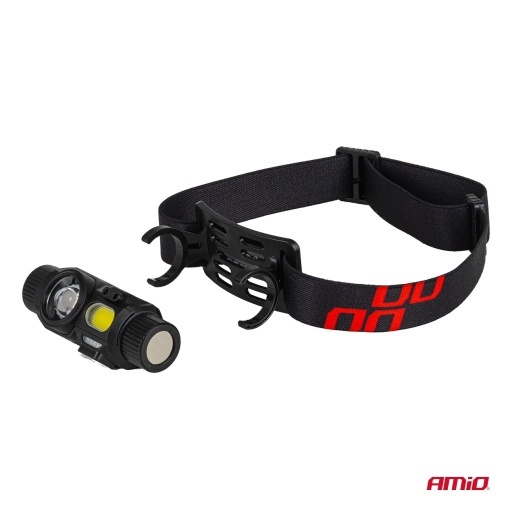 Lanterna frontala LED XPG + COB, baterie 1200 mAh - Img 5