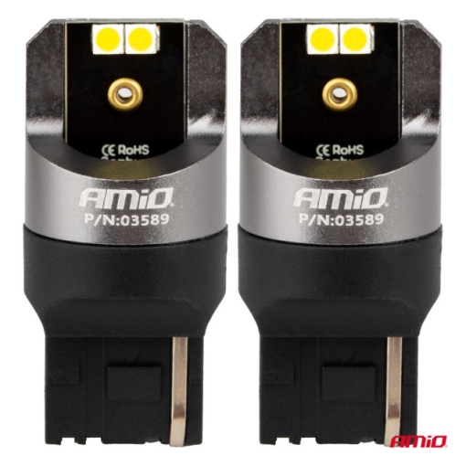 LED CANBUS PRO 7440 W21W 4x3030 SMD ALB 12/24V AMIO - Img 2