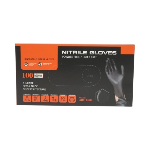 Manusi din nitril sintetic negre nepudrate marimea S 100 buc/cutie - Img 2
