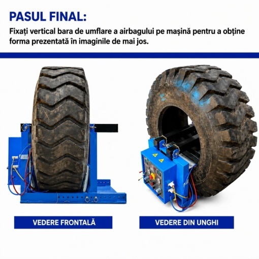 Masina vulcanizare la cald anvelope utilaje grele OTR, incalzire dubla 2400W, presare pneumatica - Img 16