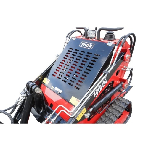Mini incarcator frontal pe senile, motor benzina 15CP, 420cc, capacitate ridicare 300kg, volum cupa 0.15m3 THOR - Img 8