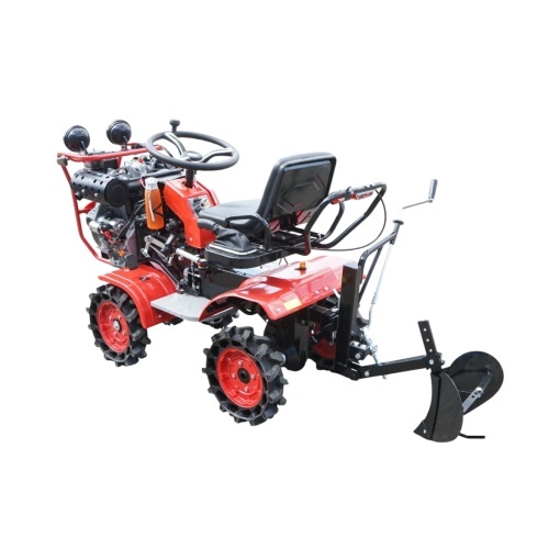 Minitractor agricol 4x4 diesel 17CP, 531cc, 3+1 viteze, 2 cutii de viteze, pornire electrica/manuala, latime lucru 1050mm cu freza, rarita, roti metalice, picior sprijin THOR - Img 6