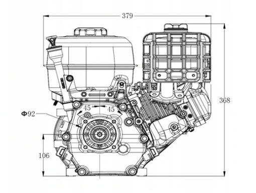 Motor benzina Zongshen GB270 9CP (ax: 25 x 89mm) - Img 2