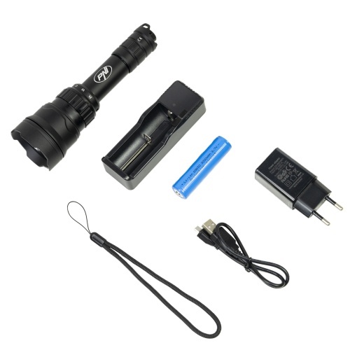 Pachet Lanterna PNI Adventure F300 cu LED in 3 culori, alb, rosu, verde, max. 10W, IPX6 + Sticky Pad Drapel - Img 3