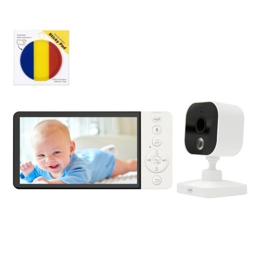 Pachet Video Baby Monitor PNI BM500 ecran 5 inch wireless 2.4 GHz si Sticky Pad Drapel inclus - Img 18