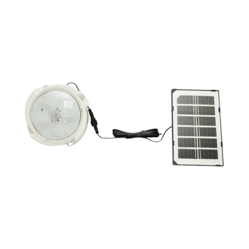 Plafoniera solara LED 50W, 6500K cu panou solar 3W, baterie LiFePO4 1800mAh, senzor miscare si telecomanda IP65 Breckner Germany - Img 2