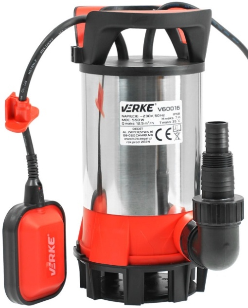 Pompa submersibila pentru apa murdara si curata 550W