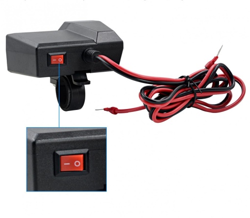 Priza alimentare Moto / Atv 12V + USB 5V - Img 3