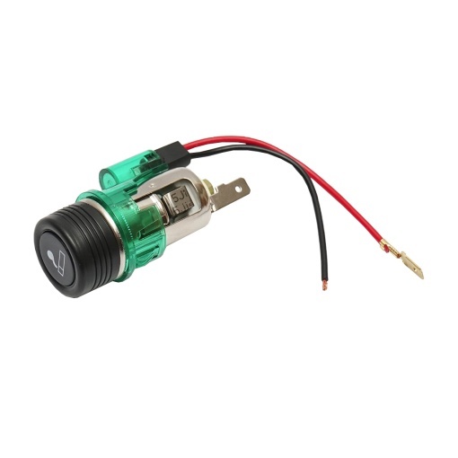 Priza cu bricheta auto universala 12V fi28, cu lumina integrata verde Breckner Germany - Img 2
