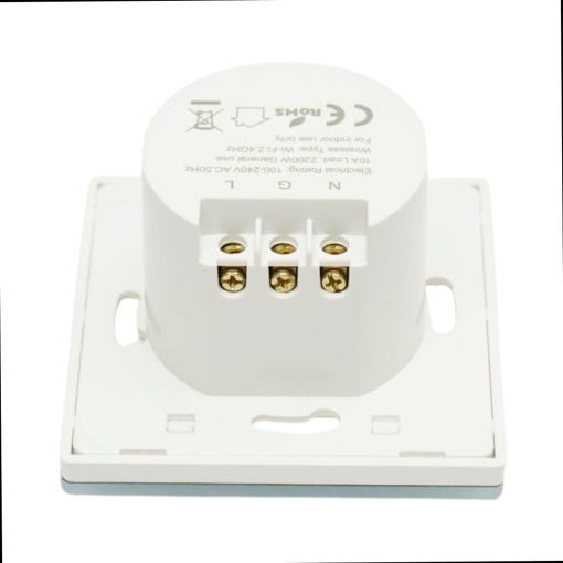 Priza inteligenta smart Wi-Fi alba incastrata 100-240V, 10A, 2200W, rama sticla 86x86x33mm, aplicatie Tuya Smart Life, compatibila Alexa si Google Home - Img 4