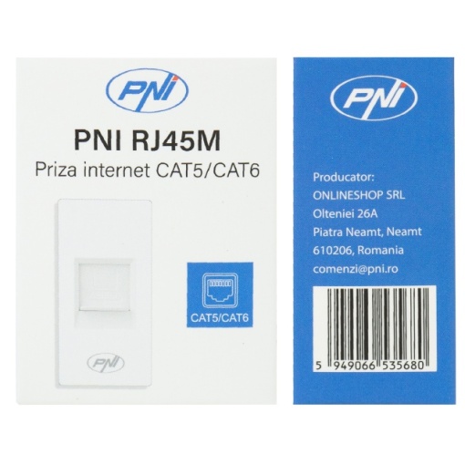Priza internet PNI RJ45M modulara, CAT5, CAT6, montaj incastrat, alb - Img 7