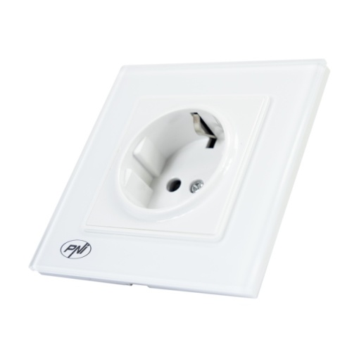 Priza simpla incastrabila PNI WP101 cu rama din sticla, 16A, 3700W, 230V - Img 7