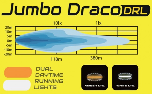 Proiector FULL LED Spot, SKYLED Jumbo Draco DRL 80W, 24.2cm cu pozitie alb/portocaliu - Img 5