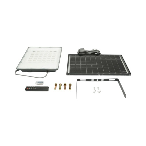 Proiector LED 300W, 6500K cu panou solar bifacial 30W, baterie LiFePO4 15000mAh si telecomanda IP66 Breckner Germany - Img 5