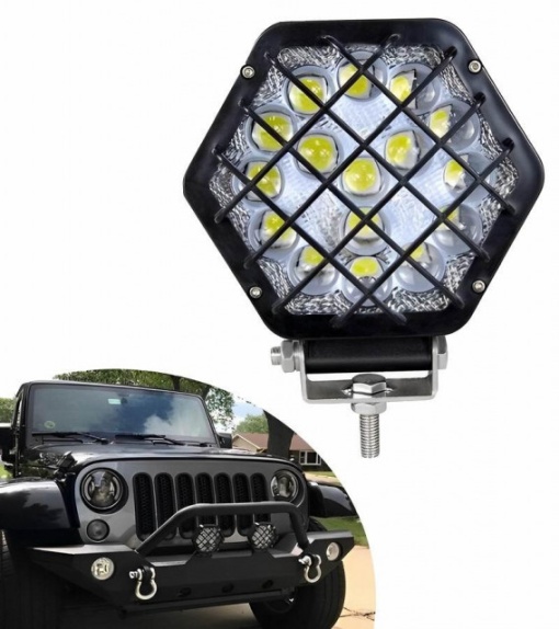 Proiector LED cu grilaj metalic 16 leduri 13-30V 48W - Img 6