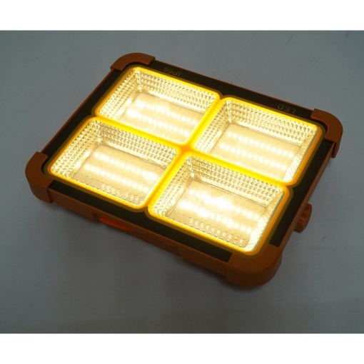 Proiector LED portabil 200W cu panou solar 3W, baterie 12000mAh, 6 moduri de iluminare, magnet, carlig, USB Power Bank Breckner Germany - Img 10