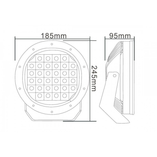Proiector LED rotund cu pozitie 68W - Img 3