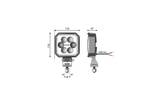 Proiector patrat LED 110X110mm VIGNAL - Img 3
