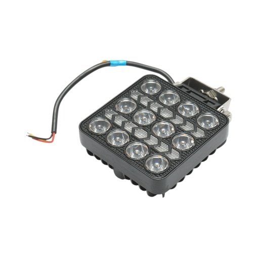 Proiector patrat LED cu DRL 9-80V, 36W alb-galben, carcasa aluminiu 103x103x38mm IP67 Breckner Germany - Img 4