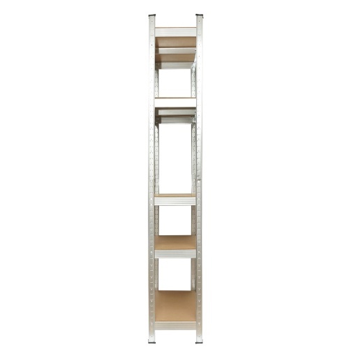 Raft metalic cu 5 polite MDF, 180x90x40cm, 175kg/polita, montaj fara suruburi Breckner Germany - Img 3