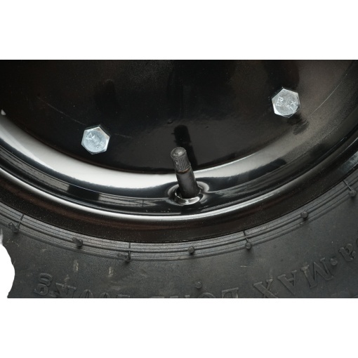 Roata completa 500/12 R1 8PR crampon cu janta neagra - Img 5