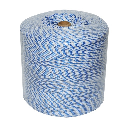 Rola fir alb-albastru fi 3mm 3x0.2mm SS, 1000m gard electric, rezistenta 7.8 Ohm Bourget - Img 3