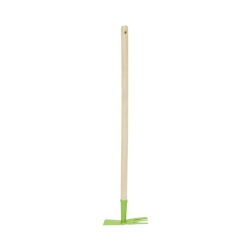 Sapaliga dubla de gradina cu lama si 3 dinti, coada din lemn 70cm - Img 2