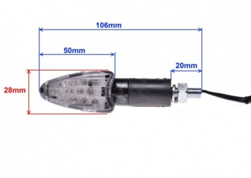 Semnale carbon triunghi cu LED - Img 2