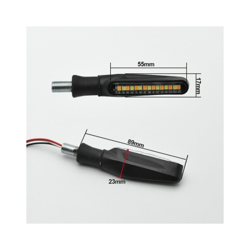 Semnalizare moto 12V cu functie de lumina de zi alba si semnalizare galbena - Img 4