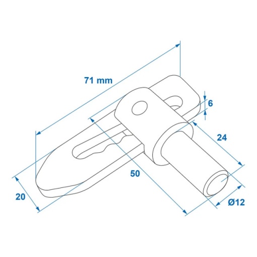 Set 2 inchizatoare oblon tip bolt sudabil - Img 2