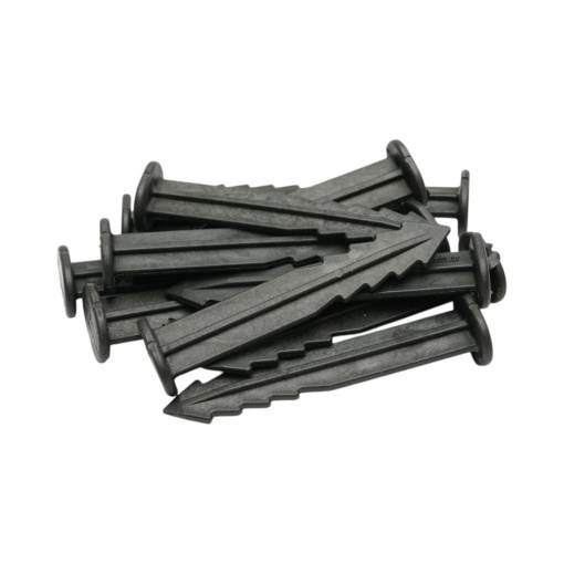 Set 50 cuie tarusi plastic negri 150mm tip harpon pentru fixare folie protectie Breckner Germany - Img 6