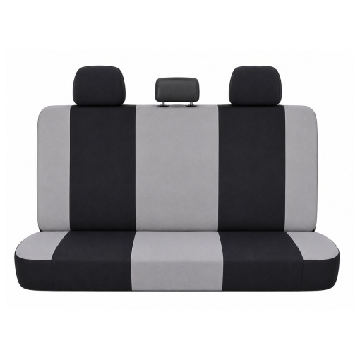 Set huse scaune auto universale gri-negru, material textil 8 piese - Img 3