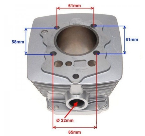 Set motor 4T 200cc ATV Loncin (racire aer) 63mm - Img 2