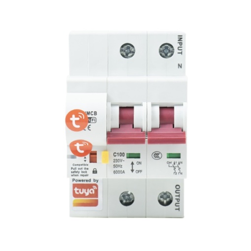 Siguranta automata inteligenta PNI SafeHome PT802P WiFi, 2P, 100A, comanda prin internet, aplicatie de mobil Tuya Smart, integrare in scenarii si automatizari smart cu alte produse compatibile Tuya, A - Img 1
