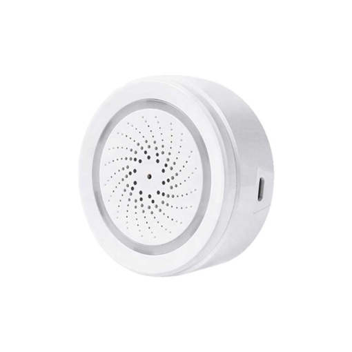 Sirena inteligenta de interior PNI SafeHome PT008 WiFi, aplicatie de mobil Tuya Smart, integrare in scenarii si automatizari smart cu alte produse compatibile Tuya, Alexa si Google Assistant - Img 2