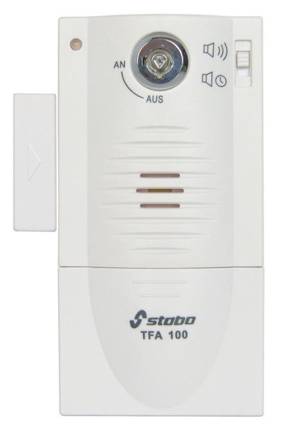 Sistem de alarma Stabo TFA 100 pentru usa, fereastra, 90 dB, activare cu cheie, temporizare, cod 51109