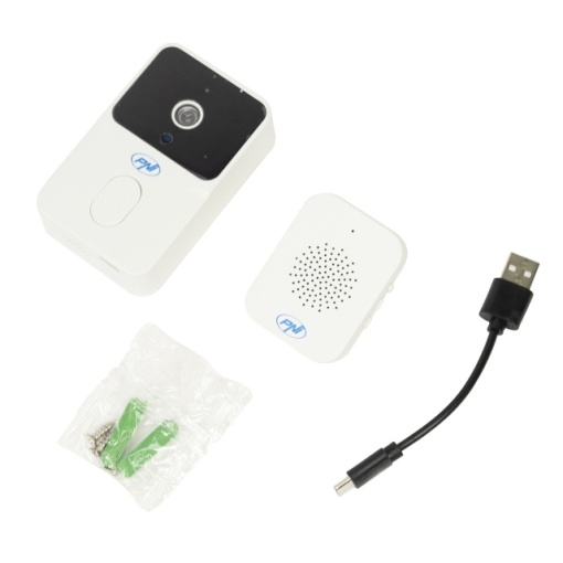 Sonerie video PNI Safe House IDB15 WiFi, vizibilitate noctura, IP54, acumulator incorporat, control din aplicatia Tuya - Img 5