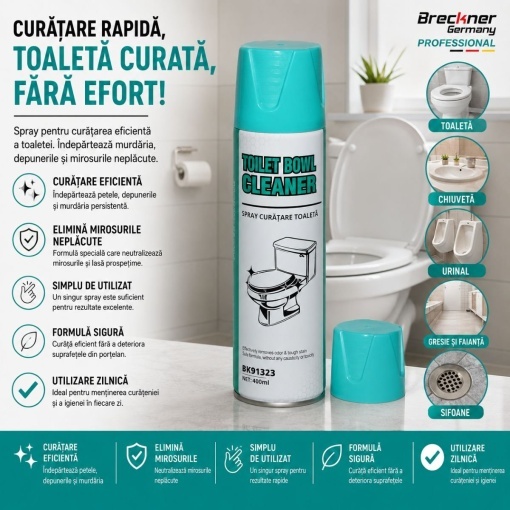 Spray spuma activa curatare toaleta 400ml Breckner Germany - Img 2