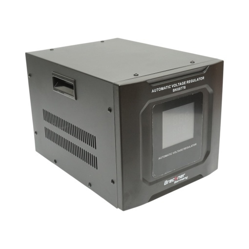 Stabilizator automat de tensiune 3000VA, 1800W, 140-250VAC cu releu monofazat, bypass, conexiune borne, afisaj LCD Breckner Germany - Img 6