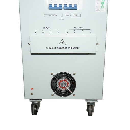Stabilizator automat de tensiune 30KVA trifazat cu servomotor, bypass, afisaj LCD Breckner Germany - Img 8