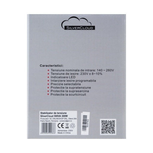 Stabilizator de tensiune SilverCloud 500VA 300W 2.3A - Img 3