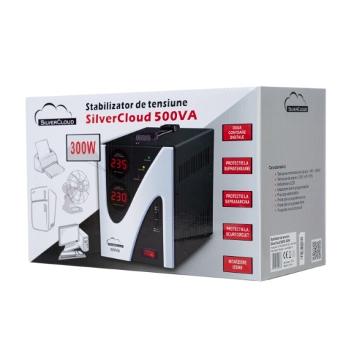 Stabilizator de tensiune SilverCloud 500VA 300W 2.3A - Img 7
