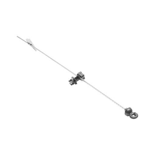 Stalp metalic 1080mm cu izolator de capat 59x33mm si izolator filetabil mijloc pentru gard electric Breckner Germany - Img 2