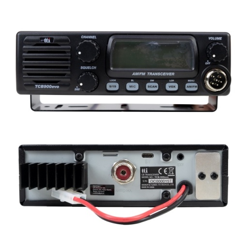 Statie radio CB TTi TCB-900 EVO, DSS, SQ, Dual Watch, Mic Gain, 12V-24V cu sticky pad Blue cadou