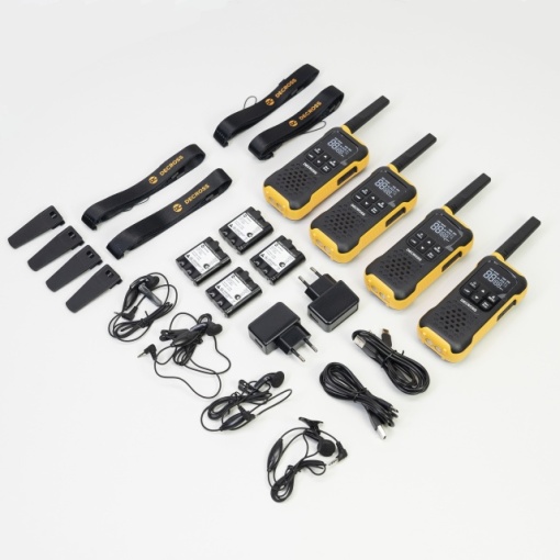 Statie radio portabila PMR PNI Decross DC93 Quad, 446MHz, 0.5W, 16CH, Waterproof IP67, set 4 bucati - Img 8