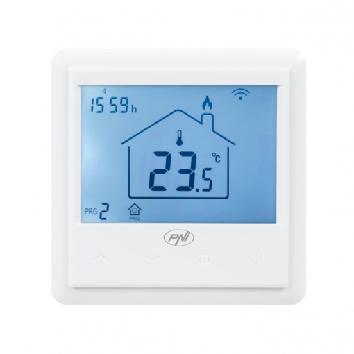 Termostat inteligent incastrabil PNI CT25PW WiFi, control prin internet, incalzire cu apa in pardoseala, actuatoare, pompe, centrala, aplicatie mobil Tuya Smart, integrare in scenarii smart cu alte pr - Img 4