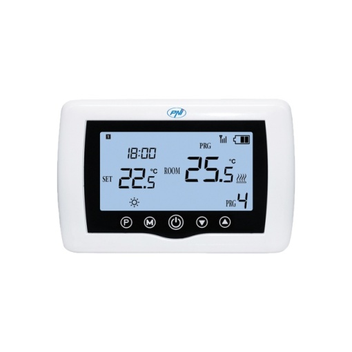 Termostat inteligent PNI CT410 PRO fara fir, cu WiFi, control 2 zone prin Internet, pentru centrale termice, pompe, electrovalve, APP TuyaSmart, histerezis 0.2 grade C - Img 2